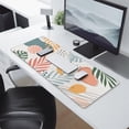 thumbnail image 2 of Durable & Stylish Large Gaming Mouse Pad - Abstract Art Design, Boho Leaves Pattern - Extended Desk Pad with Non-Slip Rubber Base - Ideal for Office Laptop - 31.5 X 11.8 Inch, 2 of 7