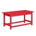 thumbnail image 6 of WestinTrends Highland 7-Piece HDPE Outdoor Patio Furniture Adirondack Conversation Set, Red, 6 of 11