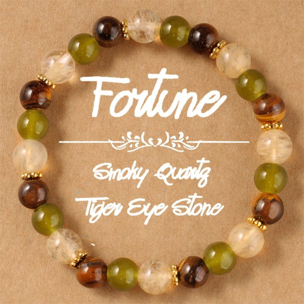 Ojo de Tigre y Piedra Pulsera para Hombres Mujeres Estabilidad Energía Estiramiento Elástico Cadena de Cuentas Unisex Boho Estilo Daily Wear