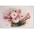 thumbnail image 1 of Ceramic Tile Mural-Paul De Longpre Flowers Tile Mural Contemporary Home Remodeling. 72" w x 48" h using (24) 12 x 12 ceramic tiles, 1 of 3