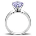 thumbnail image 2 of High polished (no plating) Stainless Steel Ring with AAA Grade CZ in Light Amethyst for Women Light Amethyst Stone Color Style TK52006 Size 6, 2 of 4