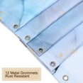 thumbnail image 4 of Blue Shower Curtain, Marble Shower Curtains Set with 12 Hooks, Watercolor Blue Gold White Shower Curtains, Cool Abstract Marble Bathroom Decor, 72"x72", 4 of 6