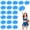 Matte Blue, variant on Cheerleading Pom Poms 18 Pcs with Handle Style, Handheld Squad Pompoms for Sports Team Cheer Spirit Games Dance Party Adults