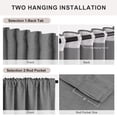 thumbnail image 3 of KoshiMe Faux Linen 100% Blackout Curtains for Living Room Bedroom,84 Inch Long Thermal Insulated Back Tab Window Curtains,DarkGrey, 3 of 7