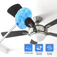 thumbnail image 5 of JFengqi Microfiber Ceiling Fan Duster with Extension Pole 13” to 49.7“ for Cleaning Fan, Furniture, Blue White, 5 of 6