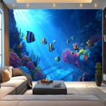thumbnail image 3 of Canvas Modern Wallpaper Murals 3D Bright Underwater Coral Scene Tropical Fish Peel and Stick Removable Self-Adhesive Wall Stickers for Nursery Kids Bedroom TV Wall Decor, 3 of 5