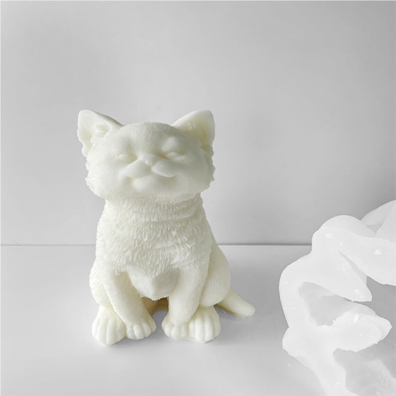Cat-Silicone Candle Mold for Candle Making Plaster Aromatherapy Candle Mold