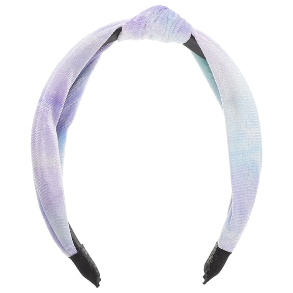 KAKOWELY 1Pcs Knotted Hairband Soft Comfortable Blue Multi Tie Dye Fabric For Women Girls Athletic Headband
