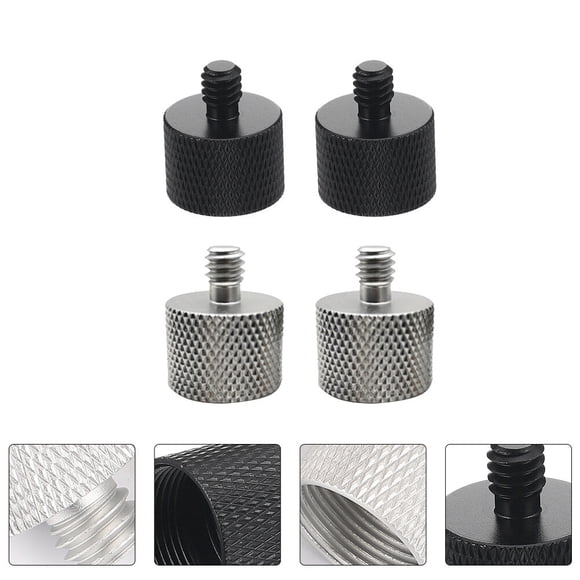 unbranded 4Ud Adaptador Para Micrófono De Tornillo 1 Cuarto A 5 Octavos Para Soportes Y Trípodes