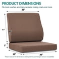 thumbnail image 6 of Shinnwa Recliner Cushion with Lumbar Support Pillow Egg Crate Foam Reduce Fatigue Extra Large Seat Cushion with Back Support for Elderly, Brown, 6 of 7