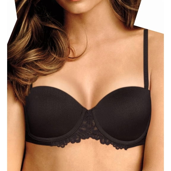 Maidenform Multiway Push-Up Strapless Bra Black 34D Women's
