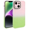 thumbnail image 1 of Funda de silicona con degradado de estrellas para iPhone 15 con película para lente, 1 of 5