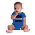 thumbnail image 6 of No One Cares You're Busy Funny Chill Romper Boys or Girls Infant Baby Brisco Brands NB, 6 of 7