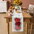 thumbnail image 2 of Valentine's Day Table Runner 36 Inches Long Farmhouse Dress Scarves, Red Striped Love Eucalyptus Grey Plaid Dining Tablerunner for Coffee Table/Kitchen Island/Party Décor, Small 13" x 36", 2 of 8