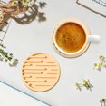 thumbnail image 5 of 2 PCS Thickened Thermal Insulation and Anti Slip Silicone Drain Coaster,Car Coasters,Decoration for Living Room Dining Table and Coffee Table,Yellow10cm, 5 of 5