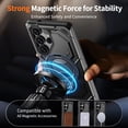 thumbnail image 6 of Dteck Magnetic Case for Samsung Galaxy S24 Ultra,Shockproof TPU+PC Ring Holder Case Compatible with Mag Safe Military Drop Protection Kickstand Back Cover,Black, 6 of 7