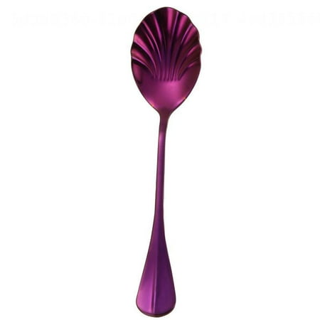 

Teaspoon Shell Shape Dining Table Mixed Spoon Dessert Coffee Sugar Spoon for Ice Cream Milkshake 1 Piece Purple 1pcs