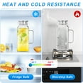 thumbnail image 6 of GPED 68 oz Glass Pitcher , 2 Liter Water Pitcher with Lid and Spout, Borosilicate Glass Jugs, Stainless Steel Filter Lids, Heat Resistant Carafes for Drinks, Dishwasher Safe, 6 of 7