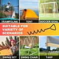 thumbnail image 4 of Eurmax USA Trampoline Corkscrew Shape Steel Stakes Anchor Kit with T Hook for Trampolines -Set of 4 Bonus 4 Strong Belt, 4 of 6