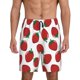 thumbnail image 1 of Balery Hand Drawn Strawberry Pantalones cortos de pijama de punto de algodón para hombre con cinturilla y bolsillos-Large, 1 of 6