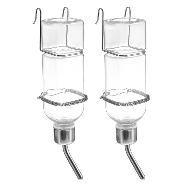 GOOHOCHY 2 bebederos colgantes de plástico para conejos de 180 ml, para mascotas