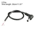 thumbnail image 3 of Uxcell DC Power 5.5mm x 2.5mm 4A 30cm Longitud, Conector de cable de ángulo recto de enchufe macho de barril 2 paquetes, 3 of 3