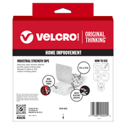 VELCRO Brand - Industrial Strength Indoor & Outdoor Use on Smooth Surfaces, 10ft x 2in Roll,White, 90944, 0.9lbs