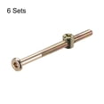 thumbnail image 2 of Uxcell M6 x 2.76'' Juego de tornillos de muebles con tuercas, tornillo de socket hexagonal con tuercas de barril, 6 juegos, 2 of 5