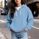 thumbnail image 5 of Ounisa Womens Hoodies Casual Long Sleeve Drawstring Waffle Pullover Tops Loose Hooded Sweatshirt with Pocket, 5 of 8
