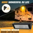 thumbnail image 6 of Nilight RV Exterior Light 2PCS 9 Inch Porch Lights Amber Beam 12V 24V LED Scene Cargo Lighting Black Aluminum Housing for RV Trailers Travel Campers 5th Wheels Motorhome SUV Truck, 6 of 8