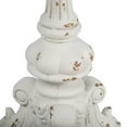 thumbnail image 3 of 27 Inch Side End Table, Mango Wood, Round, Turned Pedestal, White, Brown, Saltoro Sherpi, 3 of 5