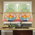 thumbnail image 4 of Yayeee Kitchen Curtains Set of 2 Light Filtering 57"x24" Over Sink Window Panels, Goldfish, 4 of 7