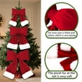thumbnail image 6 of Under $1! PEONAVET Large Christmas Bow for Wreath Red and White Christmas Tree Topper Bow Front Door Wreath Bow Winter Holiday Decor Supplies Ornament, 6 of 8