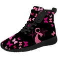 thumbnail image 5 of Aidianart Womens Breast Cancer Awareness Ribbon High Top Sneakers High Top Shoes Size 12, 5 of 5