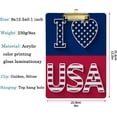 thumbnail image 2 of FMSHPON I Love USA American Patriotic Clipboard Hardboard Wood Nursing Clip Board and Pull for Standard A4 Letter 13x9 inches, 2 of 6