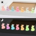 thumbnail image 5 of Christmas Ornaments Flash Deals! Mini Glowing Rabbit Statue Light Up Dark Resin Rabbit Figure for Fairy Garden Easter Egg Fillers Diy Glass Container Craft Desktop Ornament Clearance!, 5 of 8