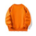 thumbnail image 3 of Usaibhir Toddler Kids Autumn And Winter Long Sleeve Hoodie Soild Color Casual Thick Warm Round Neck Fleece-lined Clothes Unisex Wear 2-8T, 3 of 5
