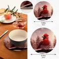 thumbnail image 2 of SKYSONIC Red Bird on Branch Christmas Pot Holders Trivets, 2 Pcs Heat Resistant Trivets,Winter Forest Cotton Thread Weave Mats for Hot Pads Pans Pot Bowl Teapot for Kitchen Decor, 2 of 7
