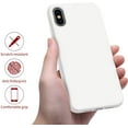 thumbnail image 4 of iPhone Xs Max Case,Ultra Slim Fit iPhone Case Liquid Silicone Gel Cover with Full Body Protection Anti-Scratch Shockproof Case Compatible with iPhone Xs Max, [Upgraded Version] (White), 4 of 8