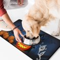 thumbnail image 2 of Halloween Pumpkin Pet Food Mat Absobing Durable 17x30 Inch Cat Food Mat Evil Pumpkin Ghost Dog Feeding Mat EcoFriendly Durable Pet Placemat, 2 of 7