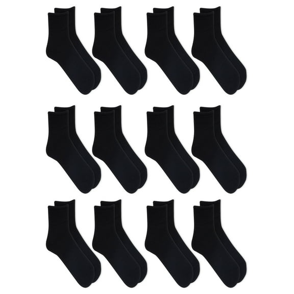Athletic Works Men's Lightweight Ankle Socks, 12-Pack, Moisture-Wicking, Lightweight Fabric, Fits Shoe Sizes 6-12