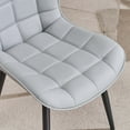 thumbnail image 6 of YOUNIKE Dining Chair 1 PCS Washable PU Fuax Leather Upholstered Accent Side Chair, Gray, 6 of 7