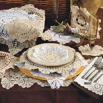 Fennco Styles Handmade Crochet Lace 12-inch Cotton Doilies  display picture 1