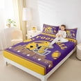 thumbnail image 4 of jejeloiu Rugby Game Gaming Twin Sheet Sets,Yellow Football Helmet Bedding For Teens 3-Piece, 4 of 7