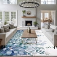 thumbnail image 3 of Farmhouse Large Area Rugs 8x10 ft Watercolor Blue Eucalyptus Leaves Rustic Botanical Washable Rug Non Slip Indoor Carpet Absorbent Floor Mat for Living Room Bedroom Dining Room, 3 of 9
