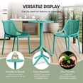 thumbnail image 4 of WestinTrends Playa 23.5" Outdoor Polypropylene Resin Round Patio Bistro Dining Table for 2, Turquoise, 4 of 6