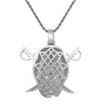thumbnail image 3 of Real Genuine Sterling Silver 26+ Grams 4.50 Cwt. Simulated Diamond 14K White Gold Finish Oakland Sports Custom Pendant Charm + Free Chain, 3 of 4