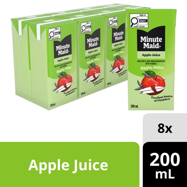 Minute Maid Jus de Pomme, 200ml, Lot de 8