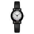 thumbnail image 2 of Reloj de cuarzo para mujer, relojes para mujer, nueva moda, de cuero, estilo universitario, caja negra, correa fina, reloj analógico de cuarzo para mujer., 2 of 2