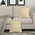 thumbnail image 3 of Vintage Flower Pillow Covers 18x18 Inch Set of 2 Orange Yellow and Cream Floral Outdoor Throw Pillow Covers Orange Small Floral Print Rustic Farmhouse Pillowcases Cotton Linen Cushion Covers for Couch, 3 of 6